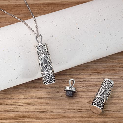 Flower Cute Animal Sterling Silver Pendant Urn Ashes Necklace for Women BF0709 - color: C *Celtic Trinity