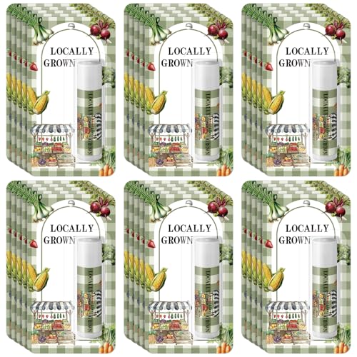 30 Pack Locally Grown Baby Shower Games Prizes Party Gifts Bulk Lip Balms Favors for Winners Adults Guests Gender Reveal Favors Decorations Baby Shower Souvenirs Gift Bags Stuffers - style: Greenhouse Vegetables