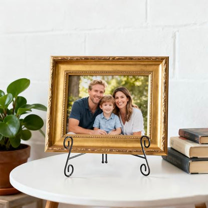 Plate Stand, 1 Pack 10 Inch Plate Holder for Display, Black Foldable Iron Table Easel for Picture Book Photo Frame Decorative Plate - size: 10 Inch - 1Pack