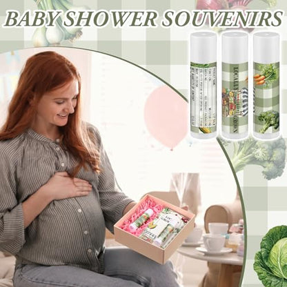 30 Pack Locally Grown Baby Shower Games Prizes Party Gifts Bulk Lip Balms Favors for Winners Adults Guests Gender Reveal Favors Decorations Baby Shower Souvenirs Gift Bags Stuffers - style: Greenhouse Vegetables