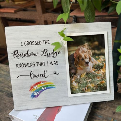 Pet Memorial Picture Frame 8x10, Pet Memorial Pet Photo Frame | Loving Remembrance Pet Memorial Gift for Loss of Dog Cat, Sympathy Pet Bereavement Photo Frame
