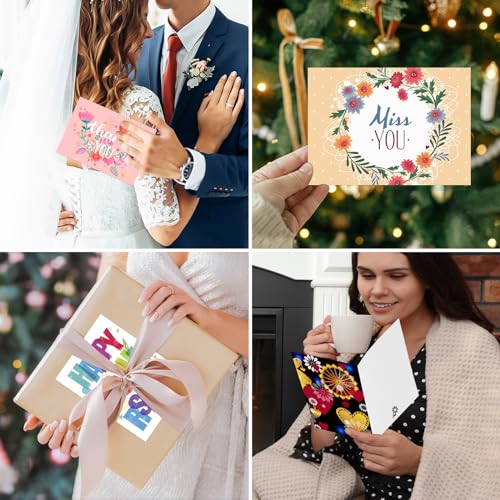 YedsIntu 64 Pack All Occasion Cards Assortment Box with Envelopes & Stickers, 4×6 Inch Assorted Blank Greeting Cards for Birthday, Holiday, Love, Anniversary, Thinking of You, Thank You Cards