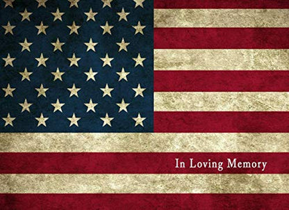 In Loving Memory: Military Funeral Guest Book - Veteran Memorial Service Registry Ceremony - Patriotic Memory USA United States Of America Flag ... Memory Sign In Book for Wakes & Viewings