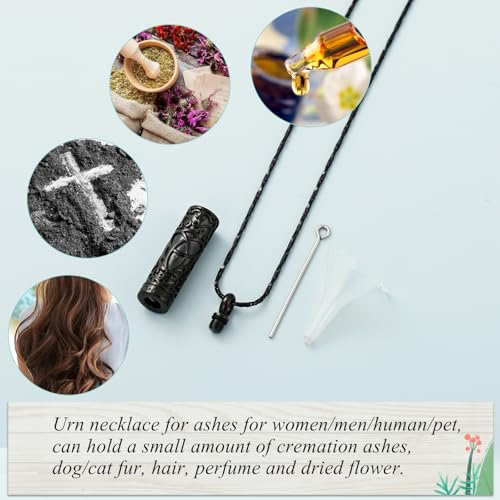 Imrsanl Celtic Knot Cremation Jewelry Cylinder Urn Necklace | For Ashes, Memorial Pendant, Human Pet Ashes Holder Keepsake, For Women Men - color: Customize