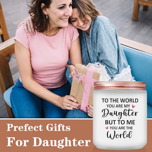 Daughter Birthday Gifts - Valentines Day Mothers Day Christmas Gift for Daughter from Mom, Dad - Lavender Scented Candle - color: Daughter Gifts