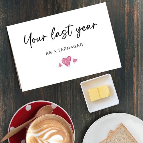 Qiliji Funny 19th Birthday Card for Son Daughter, 19 Years Old Birthday Card for Boy Girl, Nineteenth Birthday Card for Sister Brother Friend, Your Last Year As A Teenager - color: 19th Birthday