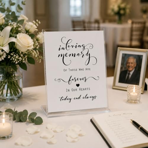 in Loving Memory Memorial Table Print: 8 x 10 Inch Unframed