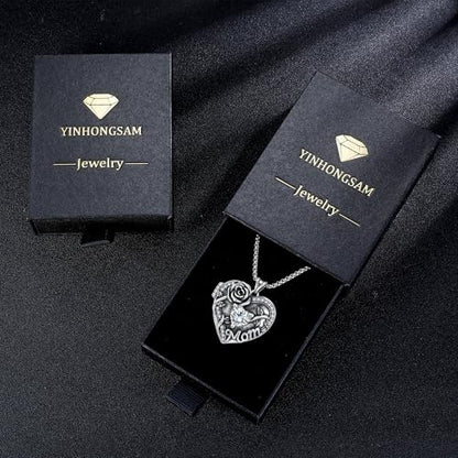 925 Sterling Silver Pictures Locket Necklace for Women Men - color: Black plated 7