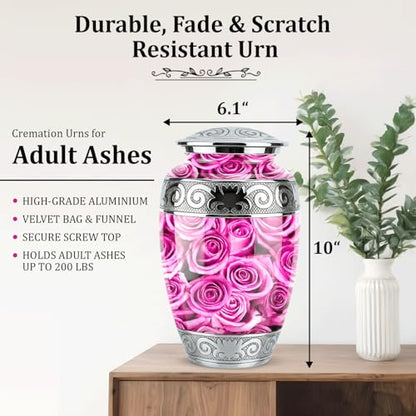 Cremation Urns for Human Ashes Adult Female & Male - Pink - color: Pink