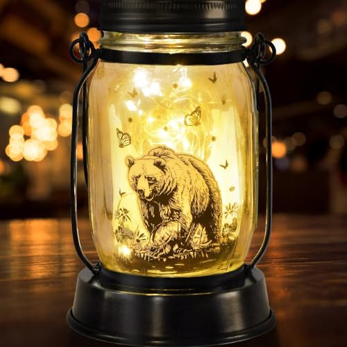 kyoryuger Bear Gifts for Women/Men Bear Lovers Solar Lantern Mom Birthday, Mothers Day, Solar Garden Decoration Outside for Yard, Patio,Backyard,Porch, Torches - color: Bear