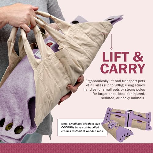 Sweet Goodbye Cocoon Pet Burial & Cremation Kit (Small, Lavender) | Premium Wool Pet Casket & Ceremony Kit for Cats & Dogs | Farewell Your Pet with Love - color: Lavender, size: Small