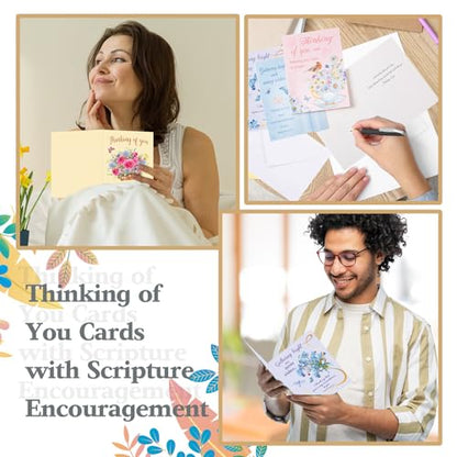 Motiskyy 72 Pack Religious Thinking of You Cards with Envelopes, Floral - style: Floral