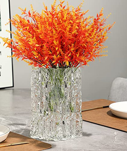RECUTMS 20 Bundles Artificial Fall Flowers UV Resistant Faux Autumn Plants - color: Gold, size: 20 Bundles