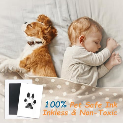DeerZone Inkless Paw Print Kit,Dog Paw Print Kit,Dog Nose Print Kit - color: Black, size: Medium-Large 4 Pack