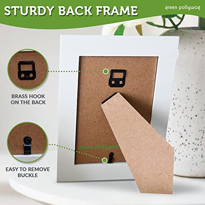 Green Pollywog Screenprinted Paw Print Picture Frame, Fits 5x7 - size: Screenprinted Paw Print Frame