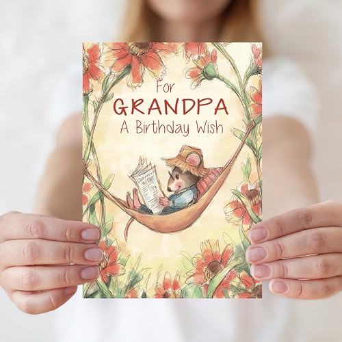 IDU Grandpa Birthday Card, Birthday Card for Grandpa - style: ZN398