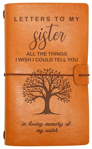 ZVMIS Sister Memorial Remembrance Gift-Bereavement Gift-Refillable Travel Photo Diary Journal-Sympathy Presents for Loss of Loved One-Letters To My Sistetr,All The Things-In Loving Memory - style: Style34-1-letters to my sister