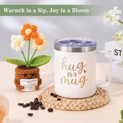 Get Well Soon Gift Baskets for Women, Sending Warmth Gift, Self Care Gifts, Spa Care Package After Surgery Inspirational Thinking of You Sympathy Gift, Birthday Mother's Day Easter Gifts - color: White