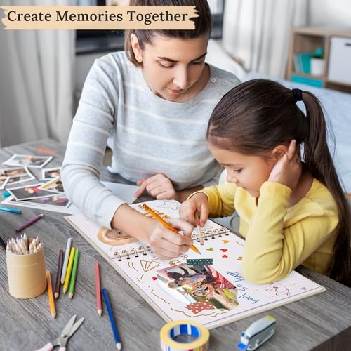 10"x10" Scrapbook Photo Album Linen Cover 20 Sheets 40 Pages White Paper - color: Blue, size: 10 Inch 40 Pages
