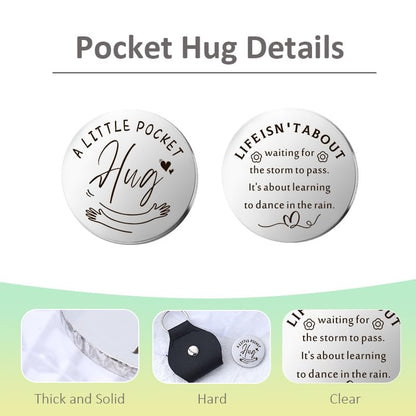 YALLNASL Grandma Aunt Mom Mothers Day Gift for Women Wife Grandpa Uncle Dad Fathers Day Presents for Men Husband Pocket Token - color: Dance in the Rain
