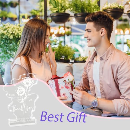 Thank You Gifts for Coworker College Teacher Women Men, Small Teacher Appreciation Acrylic Plaque Gifts, Christmas Mothers Day Gifts Leaving Gift, Thank You Gift for Leader Colleague Principal - color: Thank