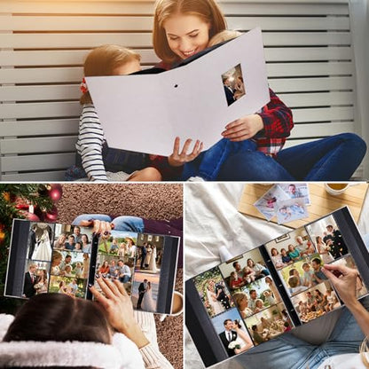 Ruibytree Extra Large Capacity Photo Album 4x6 Pictures 1000 Pockets, Beige | Linen Cover, Horizontal & Vertical 4x6 Photos, Removable Acid-Free Pages, Front Display Window, for Family, Wedding & Travel - color: Beige