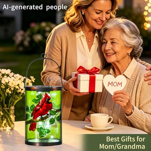 MUMTOP Cardinal Solar Lantern Outdoor Waterproof, Hanging Garden Light - color: Lime Green