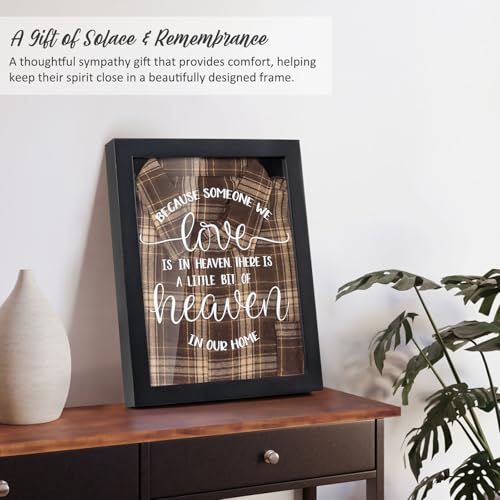 Condolences Clothing Display Case Frame, Memorial Gifts for Loss of Dad | Bereavement Grief Remembrance Sympathy Gifts for loss of Father Loved One Mother Son, Celebration of Life, Black - color: Black