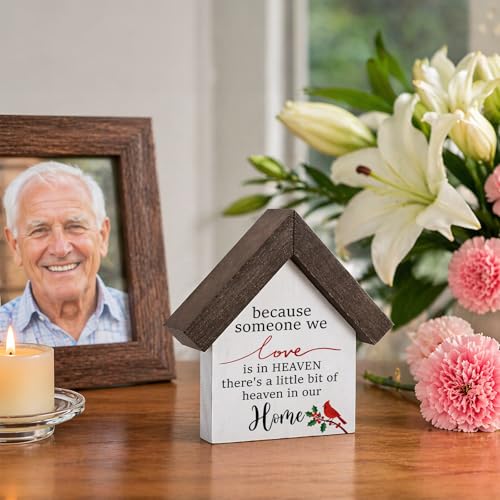 MBL Sympathy Memorial Bereavement Gifts - Wood Cardinal Grief Grieving Decor Gifts for Loss of Loved One Mom Dad Father Mother Women Men for Home Living Room Bedroom Shelf Centerpieces Remembrance