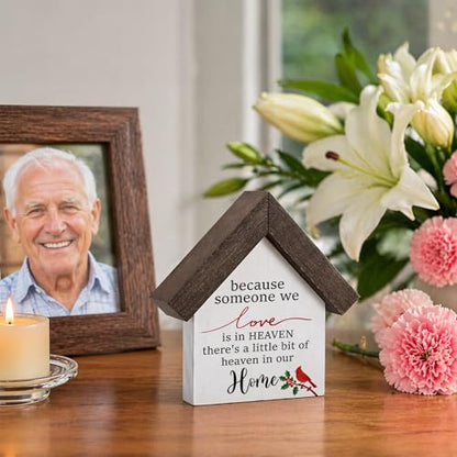 MBL Sympathy Memorial Bereavement Gifts - Wood Cardinal Grief Grieving Decor Gifts for Loss of Loved One Mom Dad Father Mother Women Men for Home Living Room Bedroom Shelf Centerpieces Remembrance