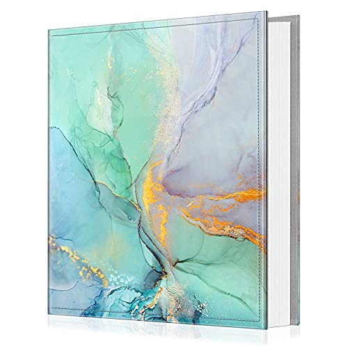 Fintie Photo Album 4x6 Photos - 600 Pockets Large Capacity Albums Book | Vegan Leather Cover, 4X6 Picture Keepsakes, Family/Wedding/Travel Memory Book, Baby/Kids/Boys/Girls Gift, Emerald Marble - color: Emerald Marble