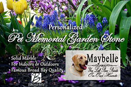 Yellow Lab Memorial Stone - You Left Paw Prints On Our Hearts” - color: Multi - Yellow Lab