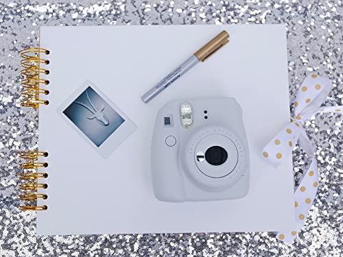 Never Ever Land Scrapbook Album – 12x10 White Scrap Book. Scrapbooking Supplies, Memory Book, Wedding Guest Book, Photo Album, Baby Shower Gifts, Valentines, Engagement Gifts - color: White