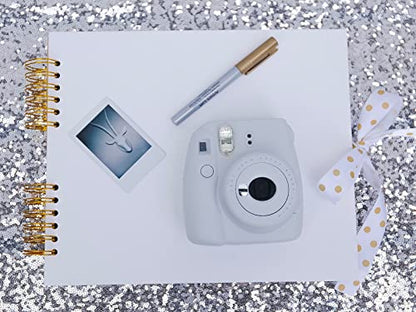 Never Ever Land Scrapbook Album – 12x10 White Scrap Book. Scrapbooking Supplies, Memory Book, Wedding Guest Book, Photo Album, Baby Shower Gifts, Valentines, Engagement Gifts - color: White