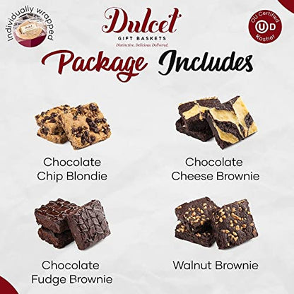 Dulcet Gourmet Food Gift Basket, Great Gift - Includes: Chocolate Brownies, Walnut Brownies, Chocolate Chip blondes, ideal gift idea by Dulcet Gift Baskets - style: All Occasions