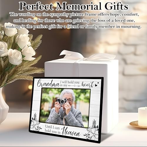 Grandma Picture Frame, Memorial Gifts for Loss of Grandma, Grandmother Sympathy Gifts, 4x6 Bereavement Photo Frame for Tabletop Display Photo Insert - L03 - style: loss of grandma 2