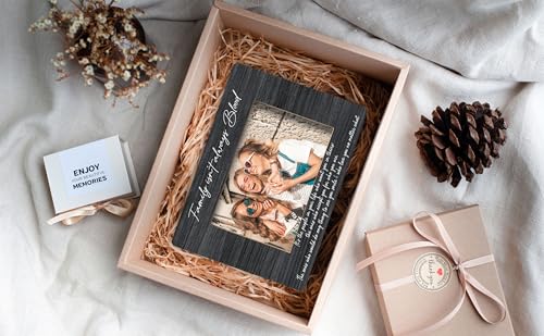 Best Friend Picture Frame, Family Isn't Always Blood Friends Picture Frame, Rustic Black Family Photo Frames, Bestie Birthday Graduation Friendship Gifts Ideas, Home Office Tabletop Decor-f05 - size: Family Isn't Always Blood-05