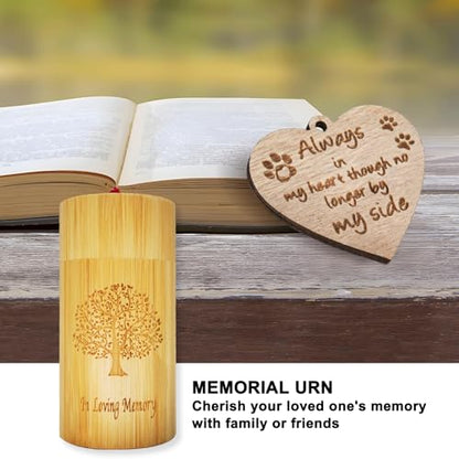 Biodegradable Small Scattering Urns for Human Ashes Adult, Eco Friendly Tubes with Tree of Life Pattern, 1.9''x3.8'', 2 Pcs - size: Small,1.9''x3.8'',2 Pcs