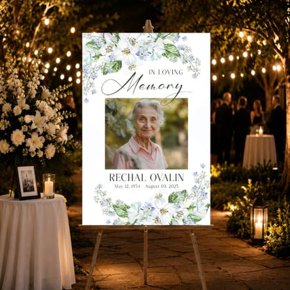 Funeral & Memorial Welcome Signs - Celebration of Life Poster, Custom Design - color: #Version 21