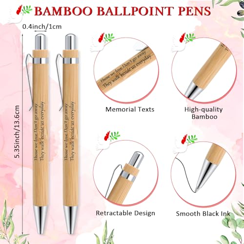 Ctosree 100 Sets Memorial Funeral Favors Include Green Leaf Sympathy Cards and Bamboo Ballpoint Pens Funeral Thank You Favors for Guest Sympathy Remembrance Gifts for Loss of Loved One