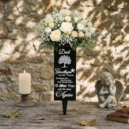 Geosar Cemetery Vases for Grave, Goodby are Not the End - style: Goodby Are Not the End