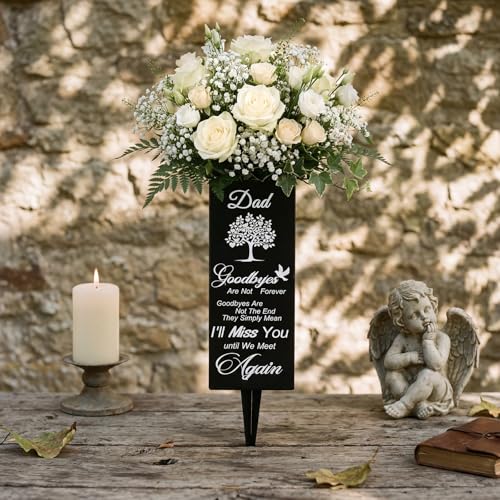Geosar Cemetery Vases for Grave, Goodby are Not the End - style: Goodby Are Not the End