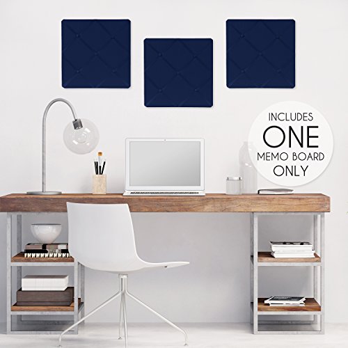 Navy Blue Fabric Memory/Memo Photo Bulletin Board - color: Navy
