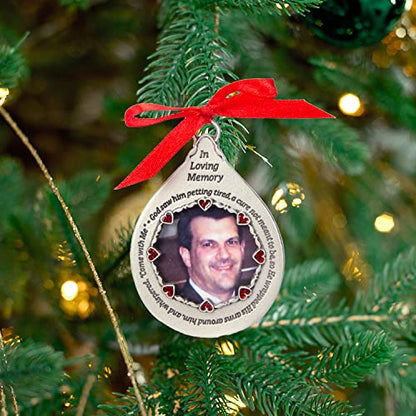 Cathedral Art (Abbey & CA Gift Frame, Loving Memory Man Teardrop Ornament, Pewter - style: In Loving Memory Man Teardrop