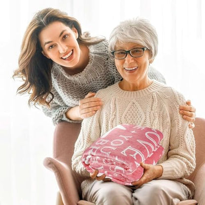 Healing Hug Blanket 60"x50", Encouragement Inspirational Thinking of You Gifts for Women, Chemotherapy Must Haves, Get Well Gifts for Women After Surgery, Pink - color: You Are-pink