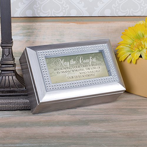 Cottage Garden Loss of Someone Touched Our Lives Jeweled Silver Tone Petite Music Box Plays You Light Up My Life