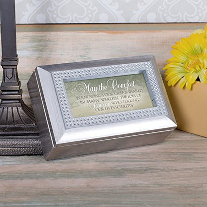 Cottage Garden Loss of Someone Touched Our Lives Jeweled Silver Tone Petite Music Box Plays You Light Up My Life