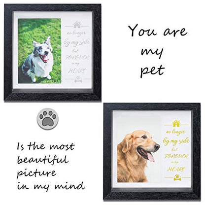 KCRasan Pet Picture Frame Memorial - Dog Memorial Sentiment Frame, Black - color: Black