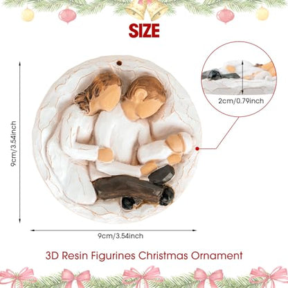 3D Babys First Christmas Ornament 2026 Boy Girl - My 1st Christmas Tree Baby Ornament 2026 for Family of 3-3D Resin Sculpture for First Time Dad Mom New Parents Gifts - style: Baby