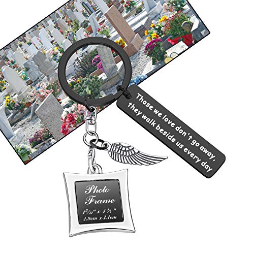AKTAP Photo Frame Keychain Memorial Gifts Those We Love Don't Go Away Picture Frame Keyring